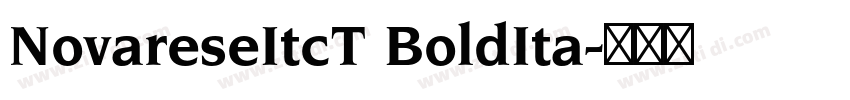 NovareseItcT BoldIta字体转换
